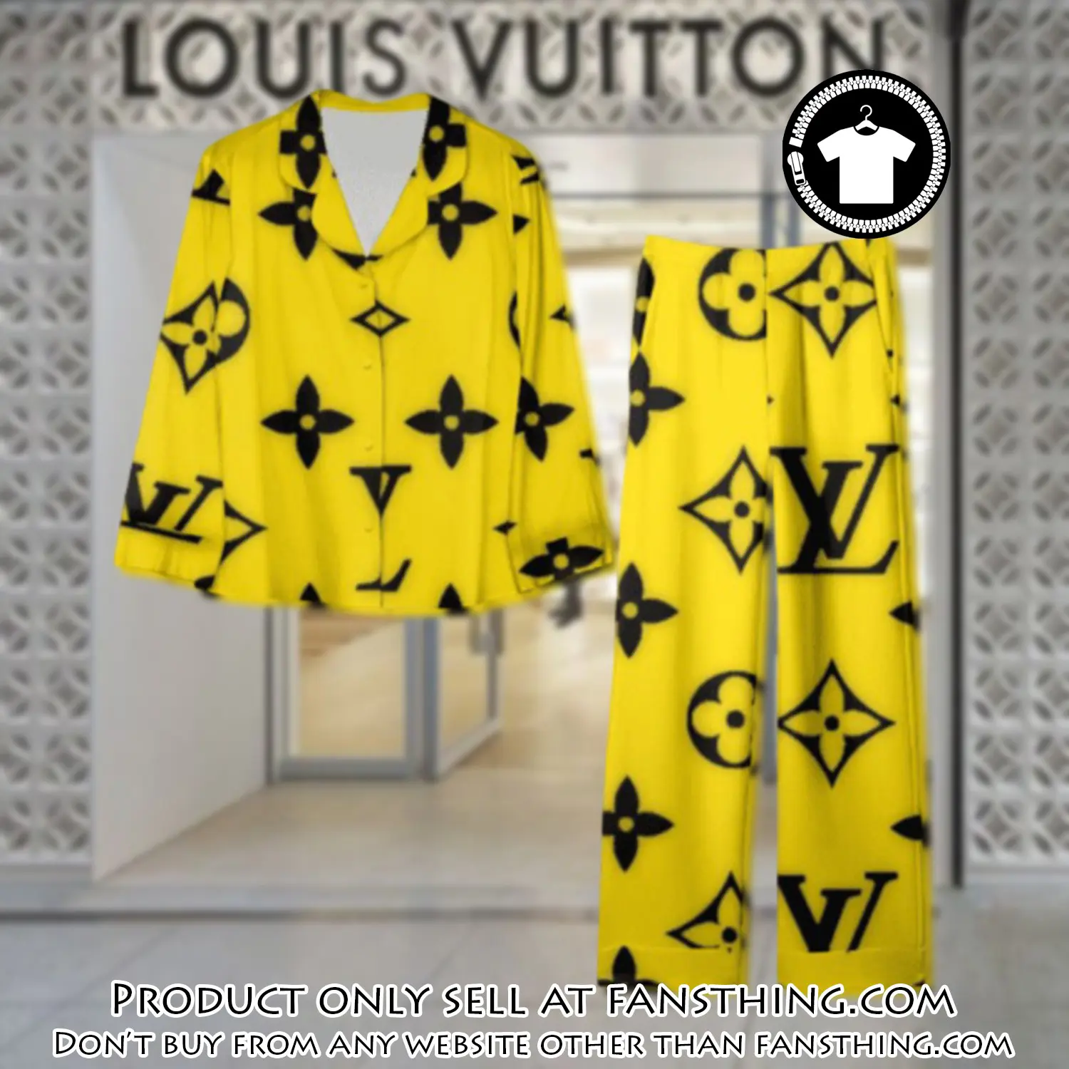 Trending luxury lv satin pajama set pjs1107 fst0720147